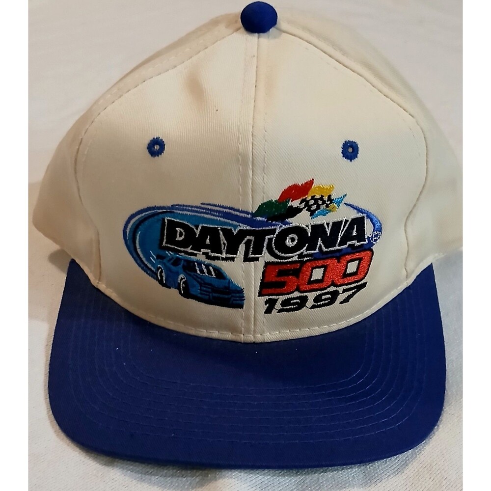 Vintage 1997 Daytona 500 Snapback Hat NASCAR Racing Embroidered Cap